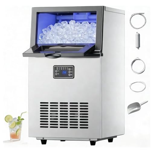 Máquina comercial para hacer hielo 80 lbs/24H acero inox miniatura 1