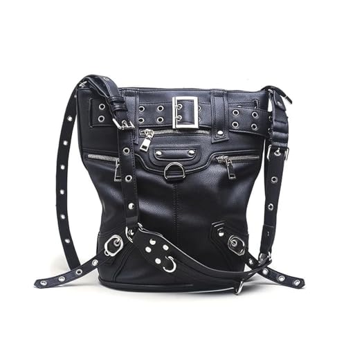 Sacoche noire à rivets finis les sacs trop petits avec ce grand format biker