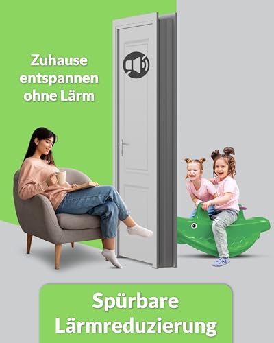 RELAWI Dichtungsband selbstklebend für Türen und Fenster - Türdichtung selbstklebend perfekt für Altbautüren, die Haustür, Fenster - Dichtband aus Moosgummi EPDM - wasserdicht(12x6mm, 5 Meter)