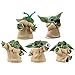 LuLezon The Mandalorian Baby Yoda Figurine Jouets Ensemble de poupées modèle PVC Cake Toppers (5 PCS)