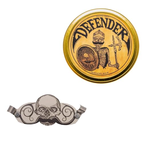 Defender Schnurrbart-Balsam und Defender Schnurrbartschutz-Set 57 ml Schnurrbart-Balsam und Schnurrbart-Trinkschutz