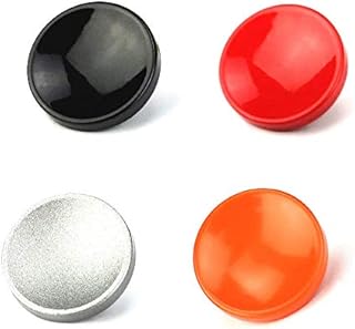 JJC SRB Set 4pcs (Red, Black, Silver, Orange) Metal Concave Surface Soft Shutter Release Button for Leica Fujifilm/Nikon/Sony/Ricoh Camera