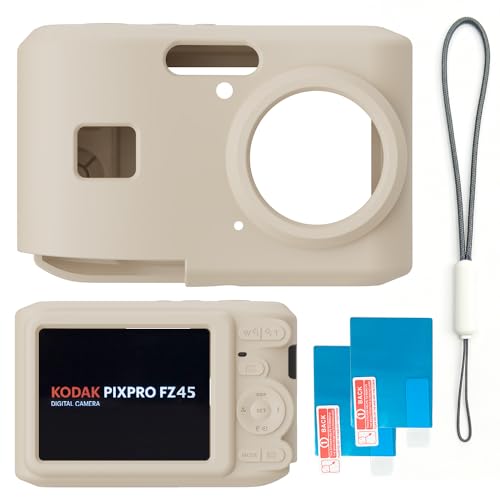 Funda de silicona suave para Kodak PIXPRO FZ45 color blanco miniatura 6