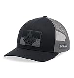 Columbia Mesh Snap Back-High Crown, Black Canadian Rockies, One Size