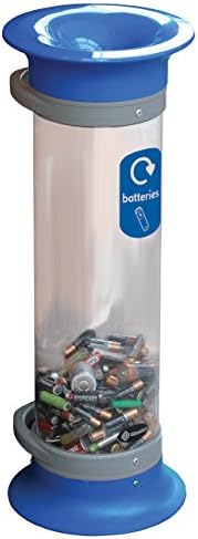 C-Thru 10 Litre Battery Recycling Bin Battery Recycling Tube (Blue)