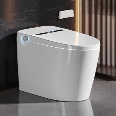 DeerValley Smart Toilet with Bidet Built in - Powerful Auto Flush, Auto Open/Close Lid, Heated Seat & Instant Warm Water Bidet, LED Display, Deodorization, 12" Rough-In, DV-1S0159-V3