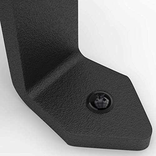 Image of 10 Inch Diamond Straight Barn Door Handle - Black Cast Iron Pull for Sliding Doors, Gates, Sheds, Fences, Closets - Indoor Outdoor Farmhouse Hardware