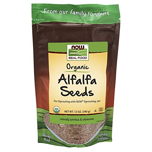 Now Foods, Organic Alfalfa Seeds For Sprouting, Grown In The Usa, Certified Non-Gmo, 12-Ounce (Packaging May Vary) #TOP15