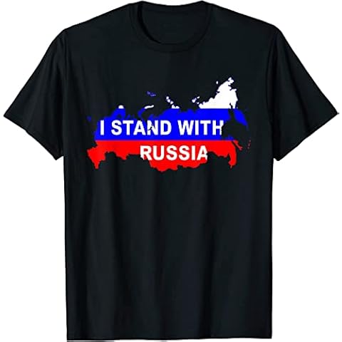 I Stand with Russia Support Russia Russian Flag T-Shirt Cover