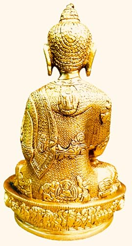 Estatua Buda de Latón para Meditación 7 in miniatura 3