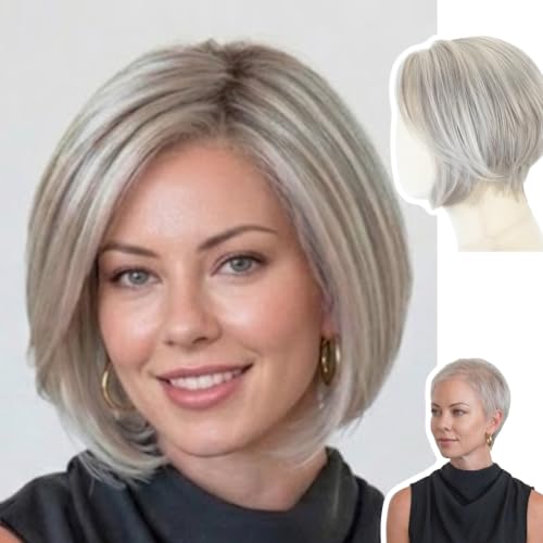 WIGYY Mono Top Lace Front Bob Wig for White Women