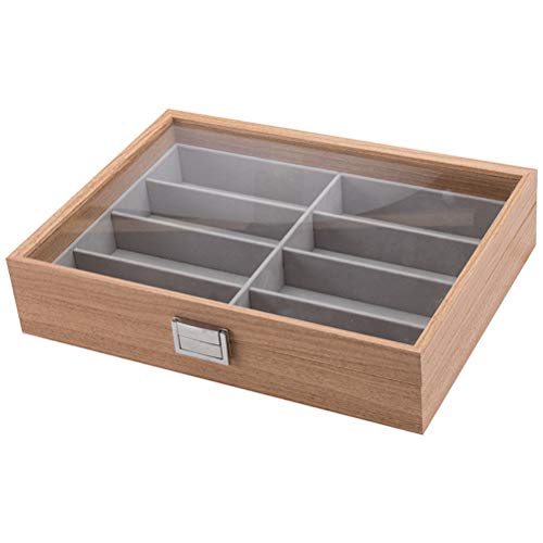 Boîte de montre en bois précieux à 8 fentes, coffret de haute finition