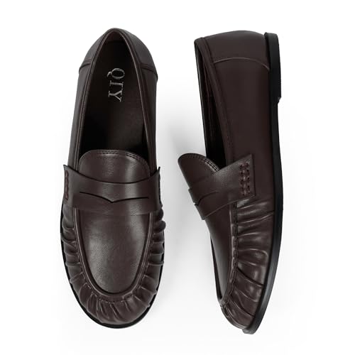Image of QIY Penny Loafers for Women 2026 Comfortable Flats Shoes