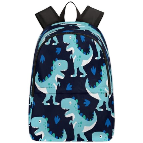Sac à dos d'école dinosaure bleu pour enfants, filles et garçons