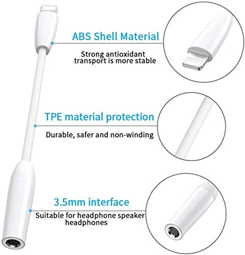Hoofdtelefoon adapter voor iPhone X Adaptor dongle aansluiting 3.5mm Jack AUX audio kabel hoofdtelefoon voor iPhone 11/X… - Afbeelding 4