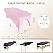 Patioman 2-Pack Lash Bed Cover Professional Stretchy Spa Bed Cover Reusable Massage Table Cover Beauty Bed Protective Topper, Excellent for Lash Extension, Massage, Spa, Salon, Wax, Tattoo (Pink)