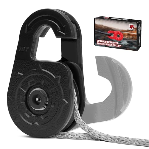 AMBULL Towing Winch Snatch Block, 22T G80 Forged Pulley