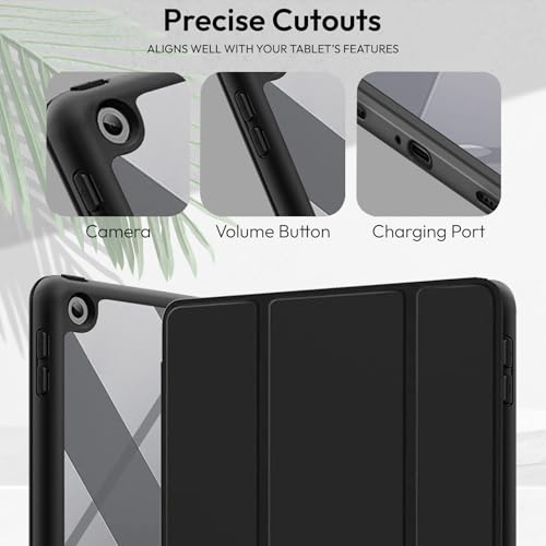 Image of Robustrion Cover for iPad 9th Generation with Pencil Holder / 8th / 7th Generation 10.2 inch Hybrid Flip Stand Cover Case - Black