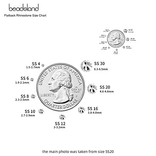 Beadsland 2500 stuks glas nailart strasssteentjes kristal flatback edelstenen rond kristal strasssteentjes… - Afbeelding 4