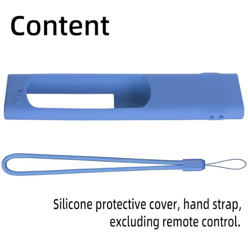 Image of Silicon Protective Case Cover Compatible with Samsung Frame TV Remote 2022 TM2280E QLED TV BN68-13897A (Remote Not Included) - Glow in Dark Blue