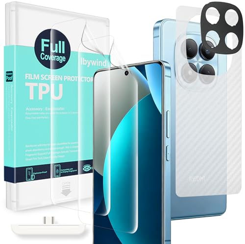Ibywind for Xiaomi Redmi Note 15 Pro 4G Screen Protector,2-Pack,Hydrogel Film with Camera Lens Protector,Easy Installation Tool,Bubble-Free,Fingerprint Unlock Compatible,Anti-Shatter,Anti-Scratch