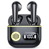 【Ergonomisches und IP7 Wasserdicht】: Die Oberfläche und der Winkel des In-Ear-Teils der in-ear ohrhörer wurden mehrfach poliert und verfeinert, um ein Gleichgewicht zwischen Schönheit und Komfort zu erreichen und einen angenehmen Tragekomfort zu gewährleisten. sodass das Tragen keine Belastung für Ihre Ohren darstellt. Bluetooth Bluetooth Kopfhörer sind IP7 Nanobeschichtungstechnologie, um täglichen Spritzern, Schweiß und Regen zu widerstehen. Ideal zum Laufen, Wandern oder Reisen