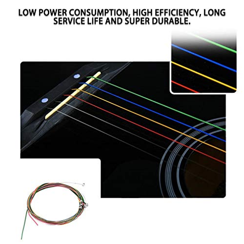 CandyT Jeu de Cordes de Guitare en Alliage de cuivre Ferme coloré Arc-en-Ciel Pratique Durable pour équipement de… - Les Beatles, Paul McCartney, John Lennon, RIngo Starr, George Harrison CandyT Jeu de Cordes de Guitare en Alliage de cuivre Ferme coloré Arc-en-Ciel Pratique Durable pour équipement de… – Image 4