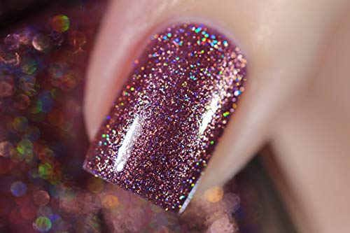Image of ILNP No Promises - Dark Amaranth Pink Holographic Nail Polish