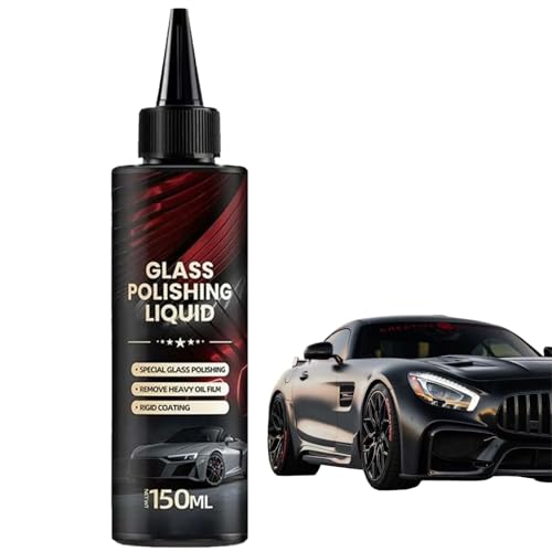 120ml Car Glass Polishing Compound,Glass Cleaner and Polish,Window Cleaner for Car Cleaning,Removes Scr/atches and Wiper Marks,Anti-Fog Hydro/phobic Coating Spray,Car Cleaning Kit and Po/lish