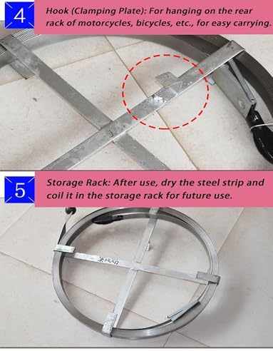 Manual Drain Cleaning Steel Tape - 2mm Flat Iron Drain Auger for Outdoor Sewer Pipe Unclogging - Essential Tool for Proper Maintenance in Commercial Kitchens (2x2000cm/0.8x788in)