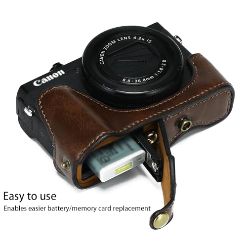 Funda de cuero PU para cámara Canon Powershot G7X miniatura 6