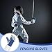 Hperu Fencing Gear Right Hand Fencing Gloves Non-Slip Adjustable Leather Gloves for Adults Puncture-Resistant Breathable Cotton-Lined Foil/Epee Fencing Gear for Training, Game