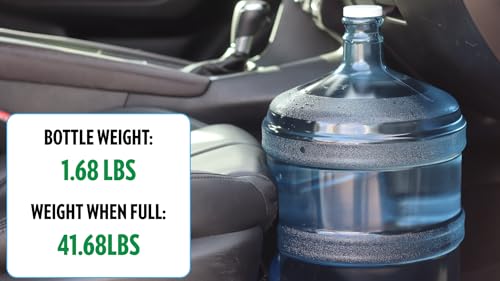New Wave Enviro Polycarbonate Water Bottle, 5-Gallon, Screw Top Cap with Integrated Handle for Easy Carrying, Built for Durability, Blue