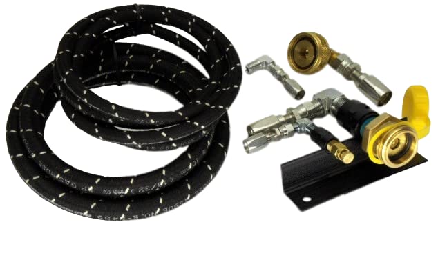 Nashfuel RV Gas Supply Fuel Filler, One Size, Black, Stainless Steel, Industrial Grade, Bolt, Passivated Finish, 14ft Hoses, Remote Tank Filling for RV Refueling