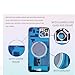 Rear Back Cover Glass Replacement for iPhone 15 Pro Back Glass + Camera Lens + Magnet + Iron Piece Holder with Repair Tool Kit (White)