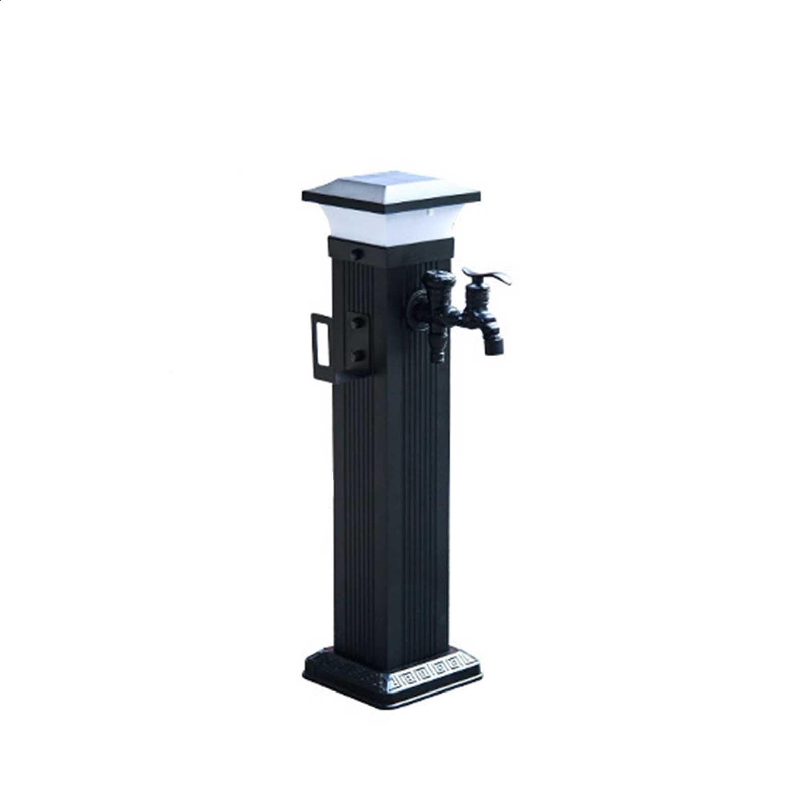 WOTZOV Freestanding Antifreeze Aluminum Alloy Garden Faucet Column With Hose Hanger, 31In Spigot Post For Outdoor Watering, And Weather-Resistant，61cm/24in
