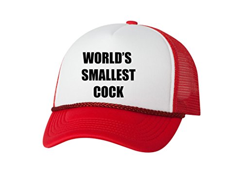 Rogue River Tactical Funny Trucker Hat World's Smallest Cock Baseball Cap Retro Vintage Joke (Red)