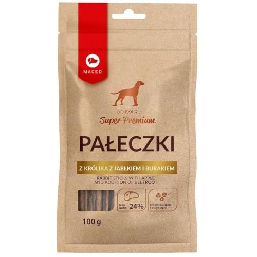 Produktbild von Maced Super Premium Kaninchen Sticks mit Apfel und Roter Bete - 3 x 100 g