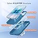 Miracase Magnetic for iPhone 17 Case, Compatible with MagSafe, Integrated Silicone Camera Control Cover, 3.0mm Thicken Shockproof Drop Protection Phone Case for 17,Capri Blue
