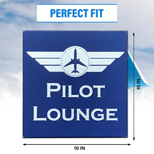 Airspeed Junkie Pilot Lounge Sign, Aviation Sign, Aircraft, Hangar Or Man Cave Sign For Men (Blue), 14''X10'' (Ml1212) #TOP6