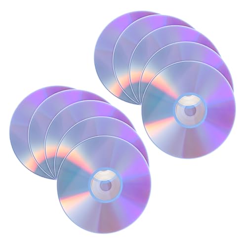 ifundom 10pcs Blank Recordable Cd-r Discs for Audio and Data Storage, Compatible Computer Burning, High Capacity Media Discs for Music Recording and Backup