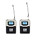 XTUGA RW2090 Double Channel Wireless in-Ear Monitor System Metal Receiver with Detachable Antenna Used for Stage or Studio (2 RECEIVERS)
