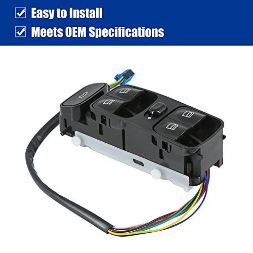 A2038210679 Power Window Switch Master Control Driver Side Front Left Compatible With For 2003 2004 2005 2006 2007 Mercedes Benz C230 C240 C280 C320 C350 C55, 02-04 C32 Amg, 05-06 C55 Amg, 2038200110 #TOP4