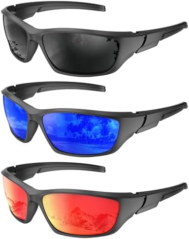 KALIYADI Polarized-Sunglasses-Men Sports Mens-Sunglasses Women: Sun Glasses with UV400 Protection for Cycling Fishing Running