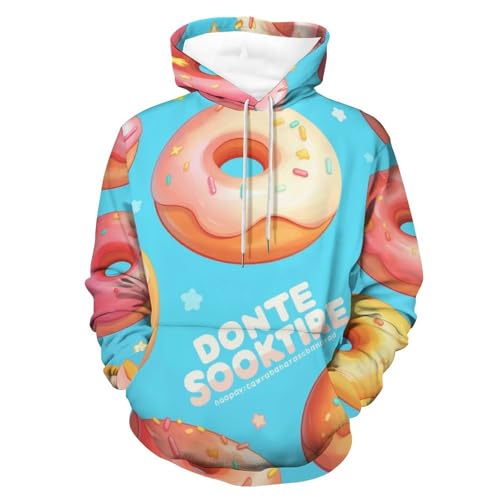 Sweat à capuche beignets de dessin animé idéal pour le style décontracté de tous les jours S