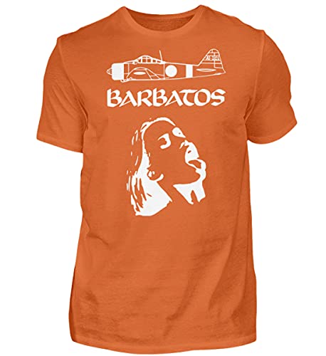 T-shirt Barbatos Rocking Metal couleur orange au design rebelle
