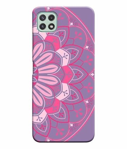 Image of Printed Hard Back Case Cover & Compatible for Samsung Galaxy A22 5G | Rangoli Painting Art (Multicolor) - D1196