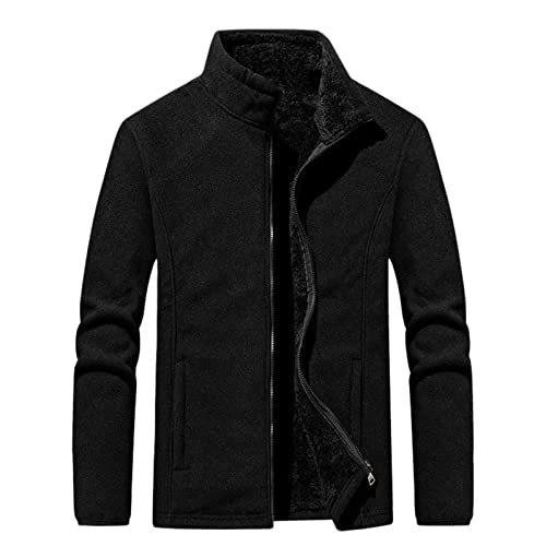 Veste en polaire homme noire idéale pour les sorties d'automne