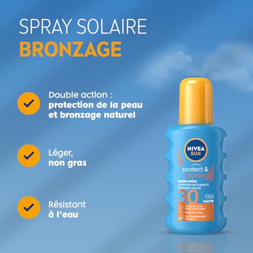 Crème Solaire Spray Corps Spf 30 Activateur De Bronzage Sun Nivea Le Spray De 200ml - vue 4