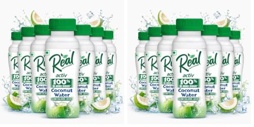 Image of Real Activ Coconut Water (Pack of 12, 200ml Each) | Hydrating & Refreshing Drink with Coconut Flavour | Good for Skin Health